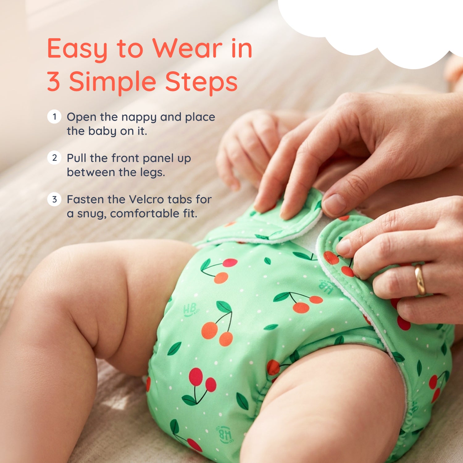 Advanced Nappy Large - Pack of 2 (Happy Hearts & Sleepy Sky)